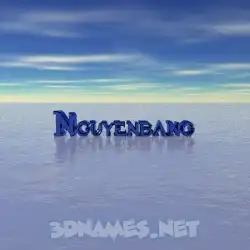 nguyenbang in Horizon style - 3D name wallpaper