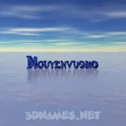 nguyenvuong in Horizon style - 3D name wallpaper
