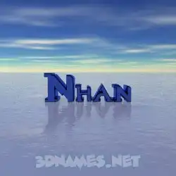 nhan in Horizon style - 3D name wallpaper