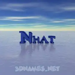 nhat in Horizon style - 3D name wallpaper