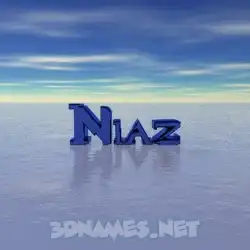 niaz in Horizon style - 3D name wallpaper