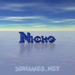 nicho in Horizon style - 3D name wallpaper