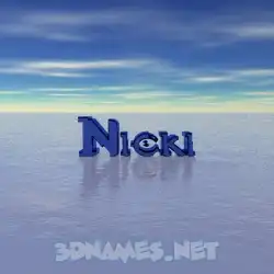 nicki in Horizon style - 3D name wallpaper