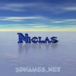 niclas in Horizon style - 3D name wallpaper