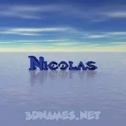 nicolas in Horizon style - 3D name wallpaper