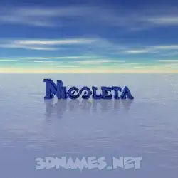 nicoleta in Horizon style - 3D name wallpaper