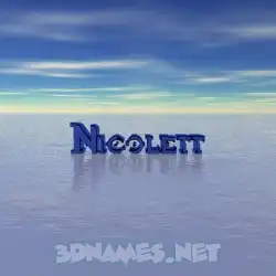nicolett in Horizon style - 3D name wallpaper