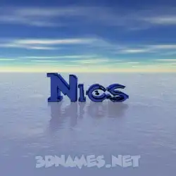 nics in Horizon style - 3D name wallpaper