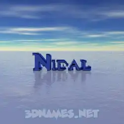 nidal in Horizon style - 3D name wallpaper