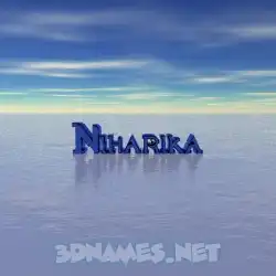 niharika in Horizon style - 3D name wallpaper