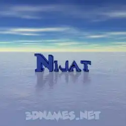 nijat in Horizon style - 3D name wallpaper