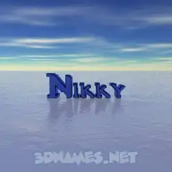 nikky in Horizon style - 3D name wallpaper