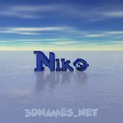 niko in Horizon style - 3D name wallpaper