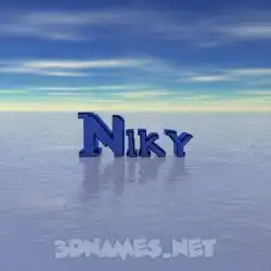 niky in Horizon style - 3D name wallpaper