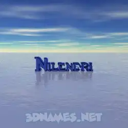 nilendri in Horizon style - 3D name wallpaper