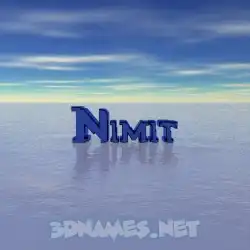 nimit in Horizon style - 3D name wallpaper