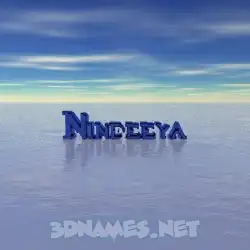 nindeeya in Horizon style - 3D name wallpaper