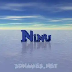 ninu in Horizon style - 3D name wallpaper
