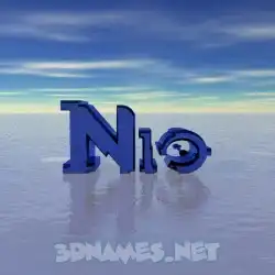 nio in Horizon style - 3D name wallpaper
