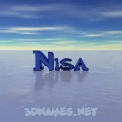 nisa in Horizon style - 3D name wallpaper