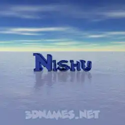 nishu in Horizon style - 3D name wallpaper