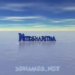 nitesharitha in Horizon style - 3D name wallpaper