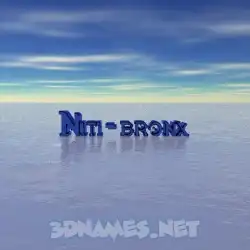 niti-bronx in Horizon style - 3D name wallpaper