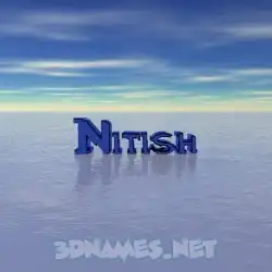 nitish in Horizon style - 3D name wallpaper
