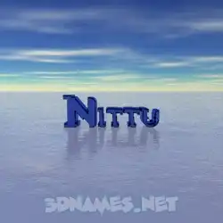 nittu in Horizon style - 3D name wallpaper