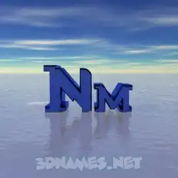 nm in Horizon style - 3D name wallpaper
