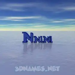nnini in Horizon style - 3D name wallpaper
