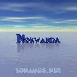 nokwanda in Horizon style - 3D name wallpaper