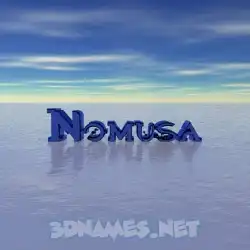 nomusa in Horizon style - 3D name wallpaper