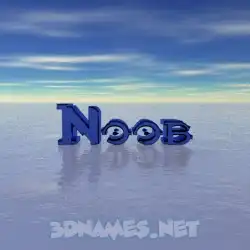 noob in Horizon style - 3D name wallpaper