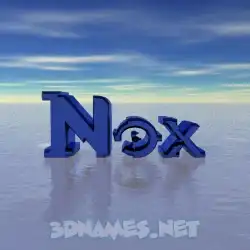 nox in Horizon style - 3D name wallpaper
