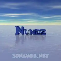 nunez in Horizon style - 3D name wallpaper