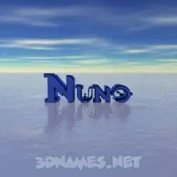 nuno in Horizon style - 3D name wallpaper