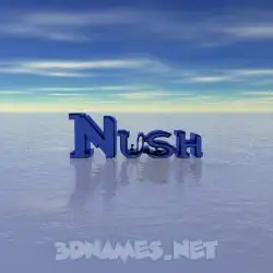 nush in Horizon style - 3D name wallpaper