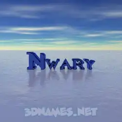 nwary in Horizon style - 3D name wallpaper