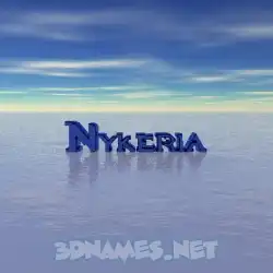 nykeria in Horizon style - 3D name wallpaper