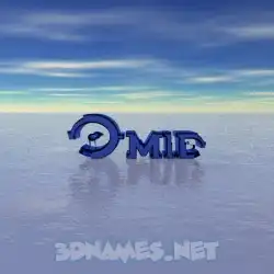 omid in Horizon style - 3D name wallpaper
