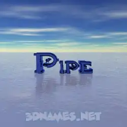 pipe in Horizon style - 3D name wallpaper