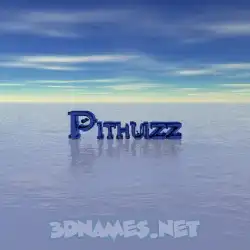 pithuizz in Horizon style - 3D name wallpaper