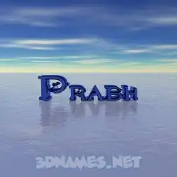 prabh in Horizon style - 3D name wallpaper