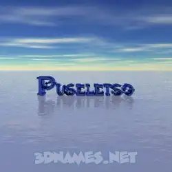 puseletso in Horizon style - 3D name wallpaper
