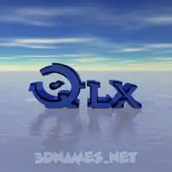 qlx in Horizon style - 3D name wallpaper