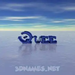 quee in Horizon style - 3D name wallpaper