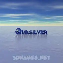 quiksilver in Horizon style - 3D name wallpaper