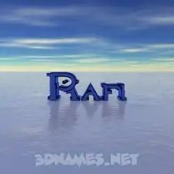 rafi in Horizon style - 3D name wallpaper