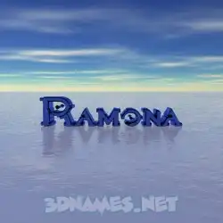 ramona in Horizon style - 3D name wallpaper